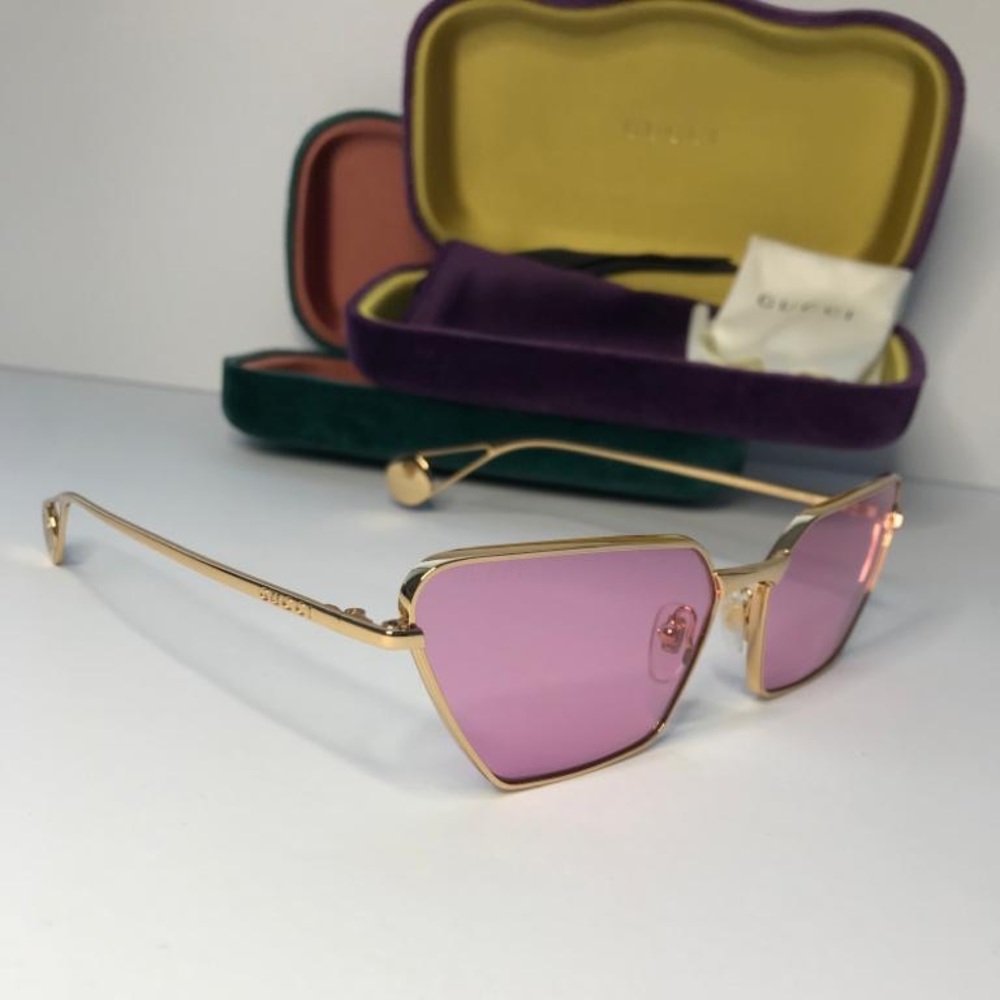 New 💯Authentic- GUCCI Pink Geometric Ladies Sunglasses
GG0538S 005 63 - Picture 9 of 17